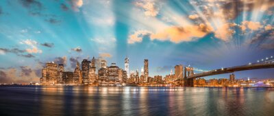 Papier peint  Panorama du ciel sur Manhattan