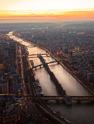 Papier peint  Panorama du fleuve à Paris