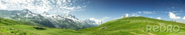 Papier peint  Panorama estival du Mont Blanc