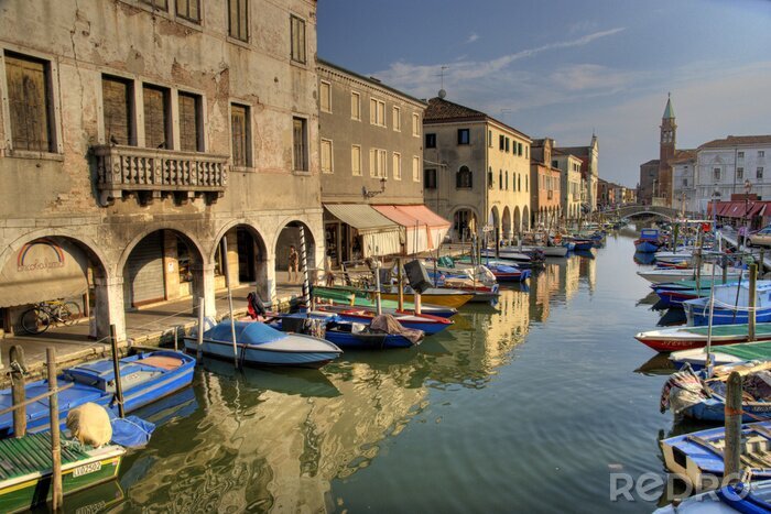 Papier peint  Panorama immeubles et canal