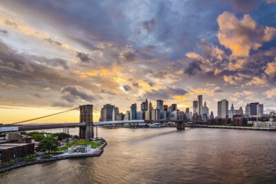 Papier peint  Panorama New York avec un pont