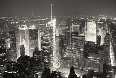 Panorama new-yorkais noir et blanc