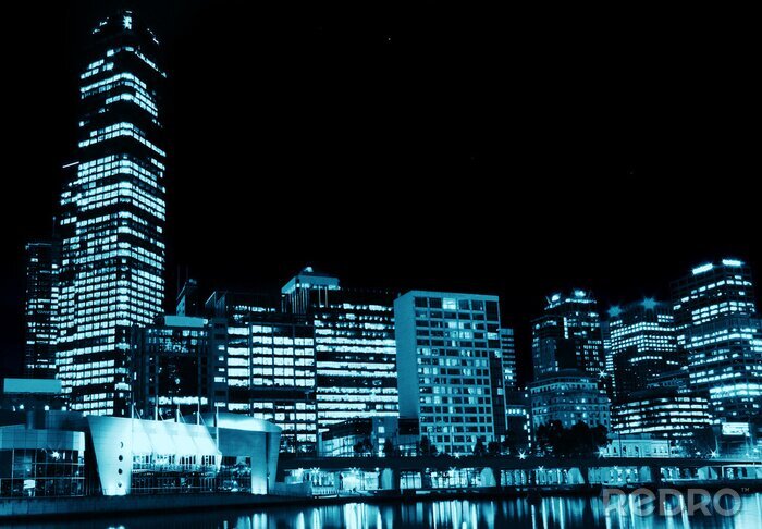 Papier peint  Panorama nocturne d'une ville australienne