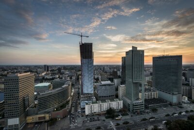 Panoramique architecture de Varsovie vue