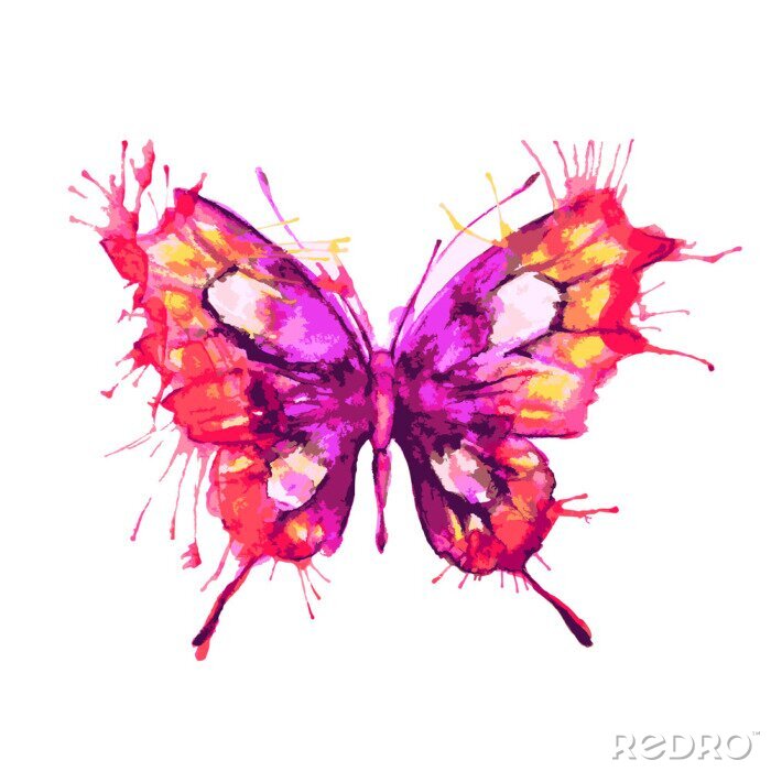 Papier peint  Papillon style abstrait