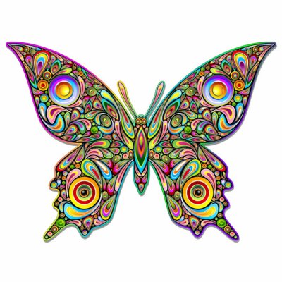 Papier peint  Papillon style psychédélique