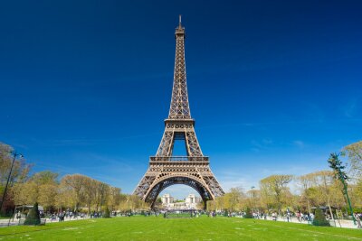 Papier peint  Paris au printemps et la Tour Eiffel