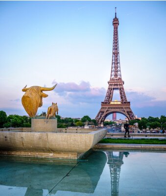 Papier peint  Paris et la Tour Eiffel 3D
