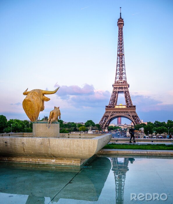 Papier peint  Paris et la Tour Eiffel 3D