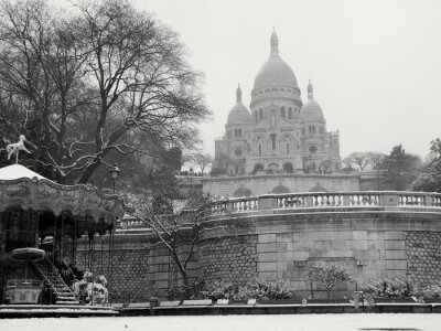 Papier peint  Paris l'hiver