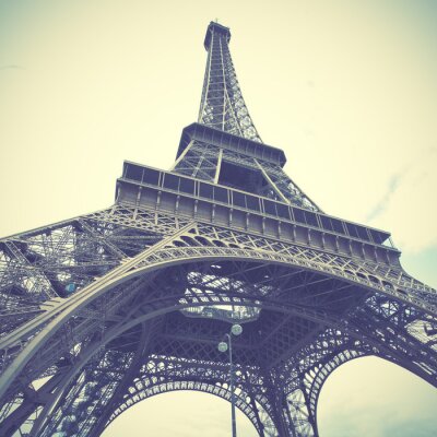 Papier peint  Paris la Tour Eiffel sépia