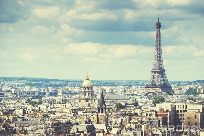 Papier peint  Paris panorama d'été