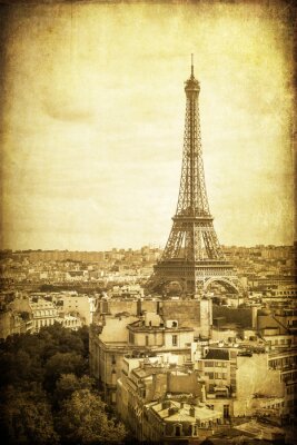 Papier peint  Paris sur la texture vintage