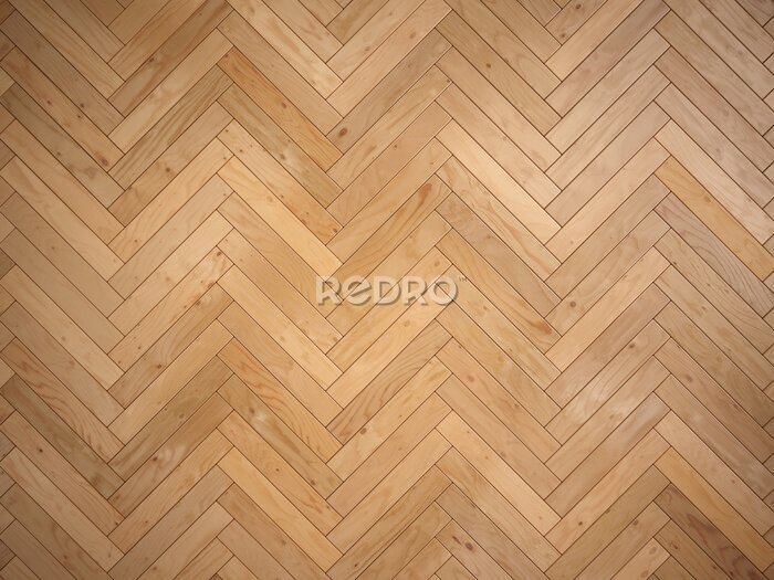 Papier peint  Parquet en bois motif chevron