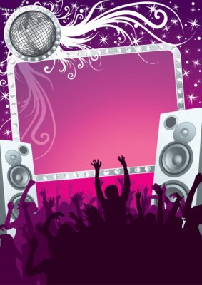 Partie disco glamour dans le club de nuit