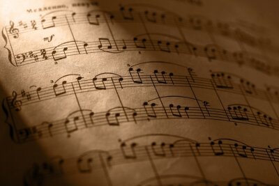 Papier peint  Partitions vintage