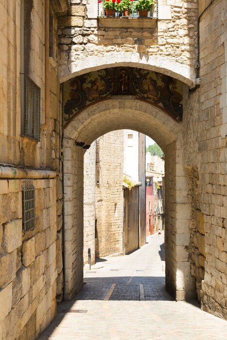 Papier peint  Passage beige sous le soleil