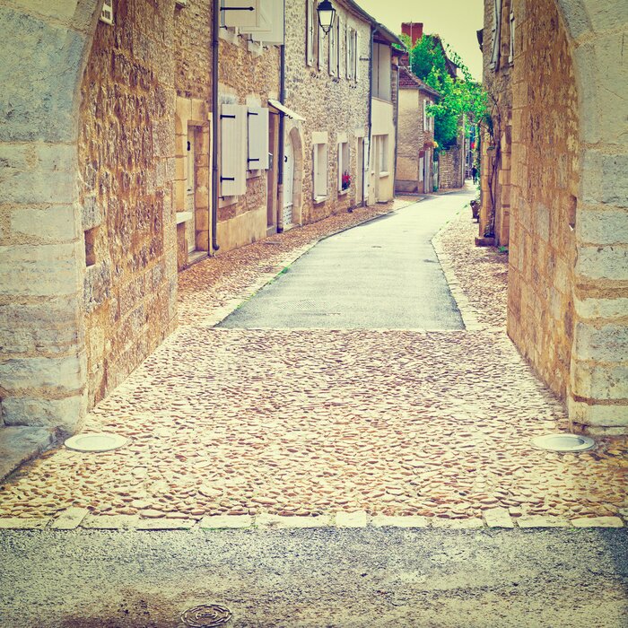 Papier peint  Passage pavé arc