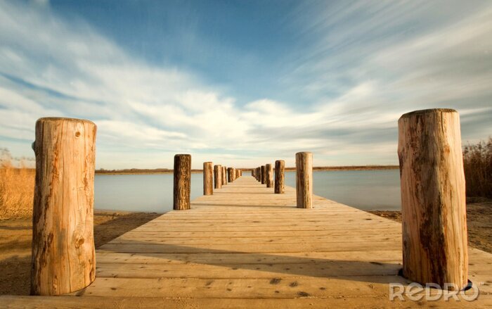 Papier peint  Passerelle beige 3d