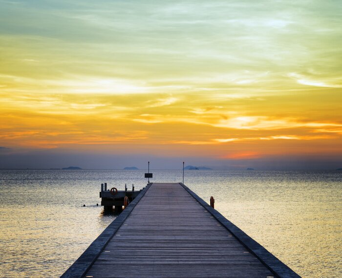 Papier peint  Passerelle ciel féerique