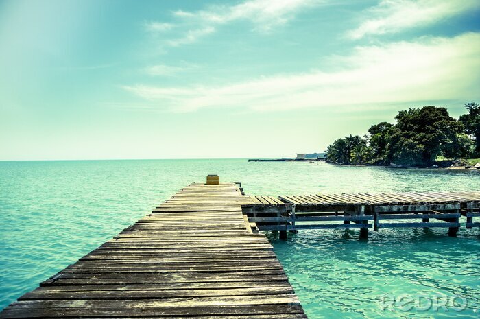 Papier peint  Passerelle eau d'azur