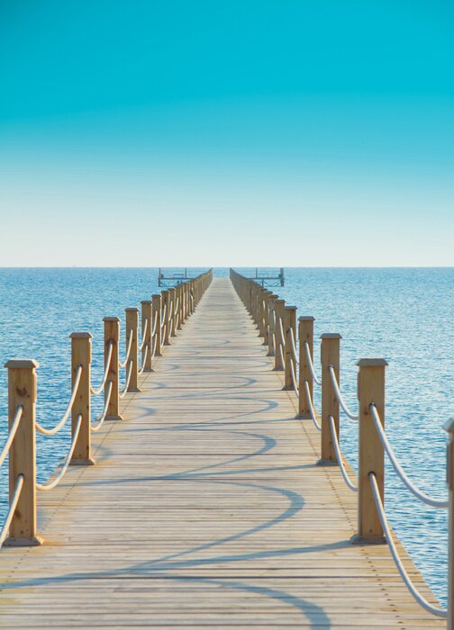 Papier peint  Passerelle mer d'azur
