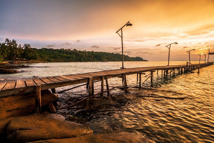 Papier peint  Passerelle pays exotique