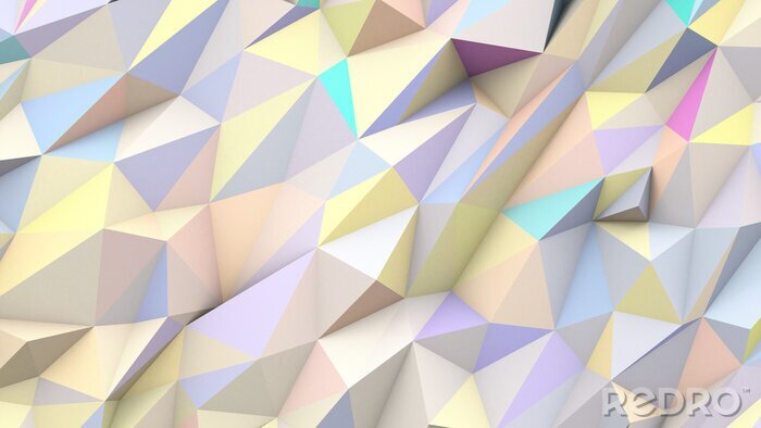 Papier peint  Pastel Résumé Triangles couleurs de poly fond géométrique