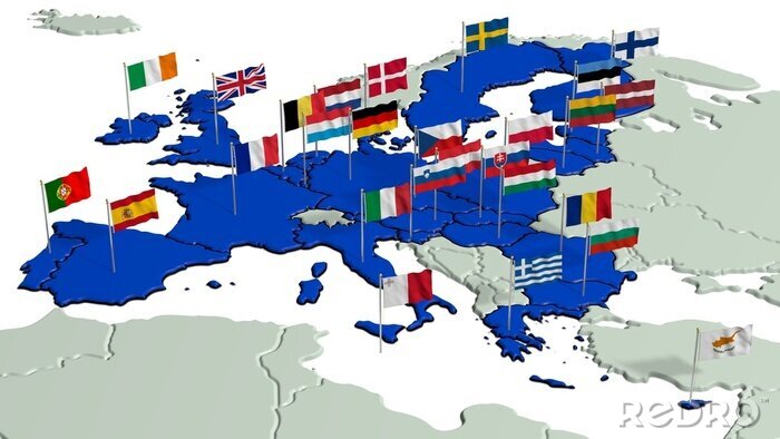 Papier peint  Pays européens avec des drapeaux