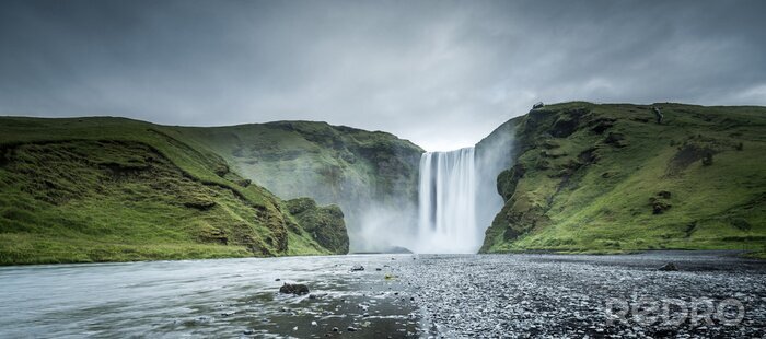 Papier peint  Paysage avec la cascade de Skogafoss