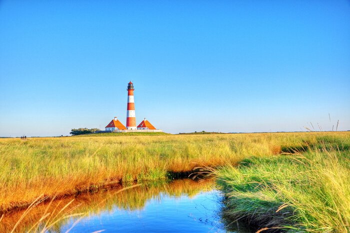 Papier peint  Paysage coloré avec un phare