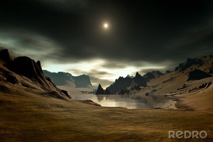 Papier peint  Paysage dans un monde fantastique