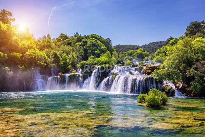 Papier peint  Paysage de la cascade Skradinski Buk