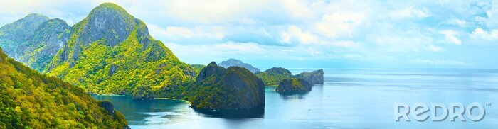 Papier peint  Paysage de mer et de montagne