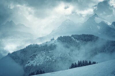 Papier peint  Paysage de montagne en hiver