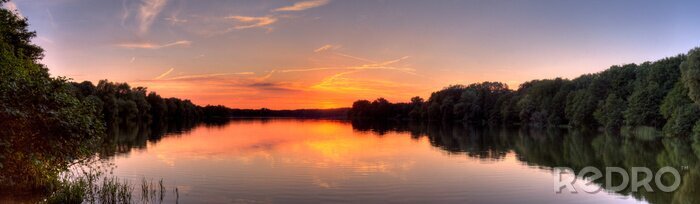 Papier peint  Paysage de montagnes et coucher de soleil