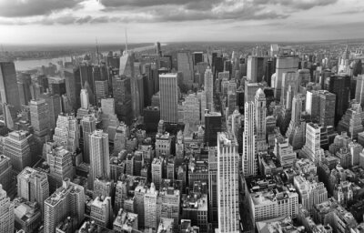 Paysage de New York en noir et blanc