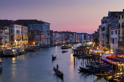 Papier peint  Paysage de Venise avec vue sur le coucher du soleil