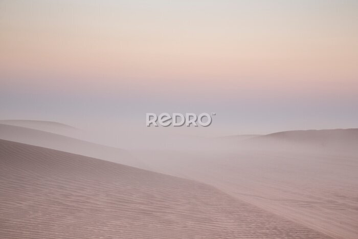 Papier peint  Paysage désertique délicat dans la brume