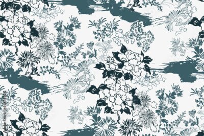 Papier peint  Paysage floral chinois