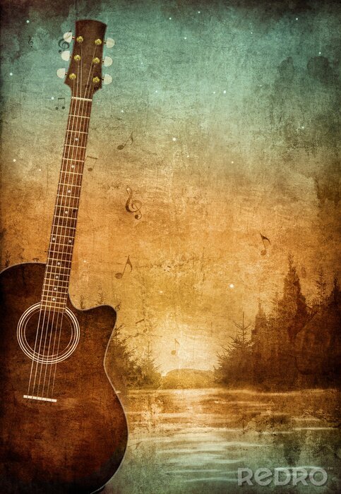 Papier peint  Paysage forestier rétro