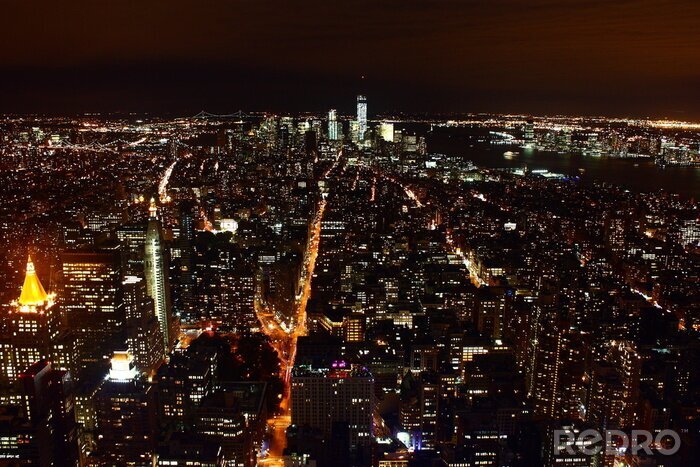 Papier peint  Paysage New York la nuit