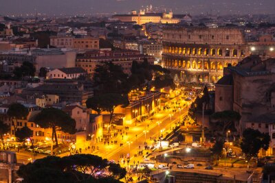Paysage nocturne de Rome