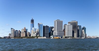 Paysage panoramique de New York au bord de l'eau