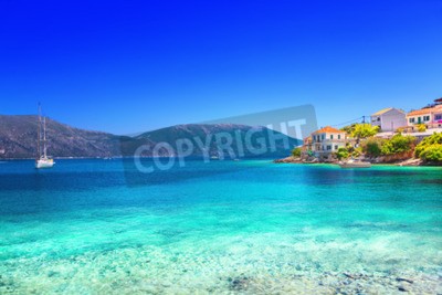 Papier peint  Paysage pittoresque île grecque