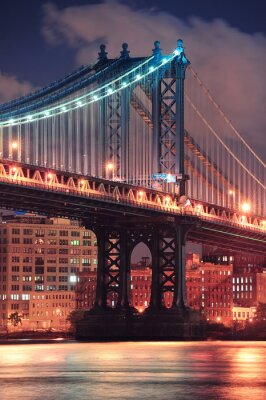 Papier peint  Paysage romantique avec le Pont de Brooklyn