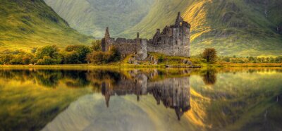Papier peint  Paysage verdoyant avec le château de Kilchurn