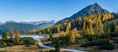 Papier peint  Peaceful autumn Alps mountain view. Reiteralm, Steiermark, Austria.