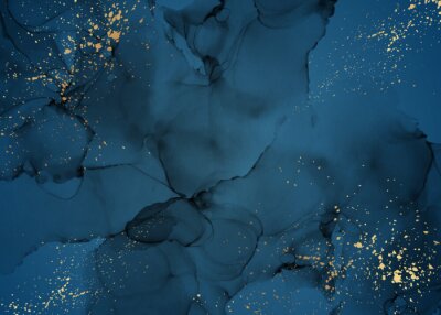 Papier peint  Peintures pollen et bleu marine