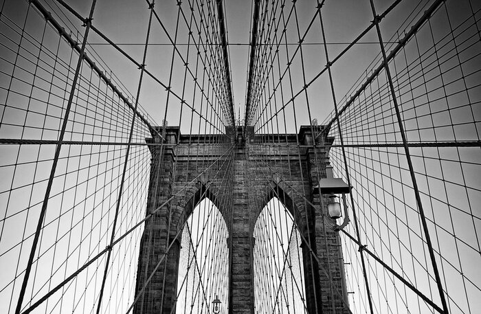 Papier peint  Perspective du pont de Brooklyn